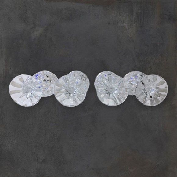 Crystal‎ D'Adriana Luna Set of 4 Clear Wine Water Glass Goblet Stemware 5.75" - Picture 5 of 7